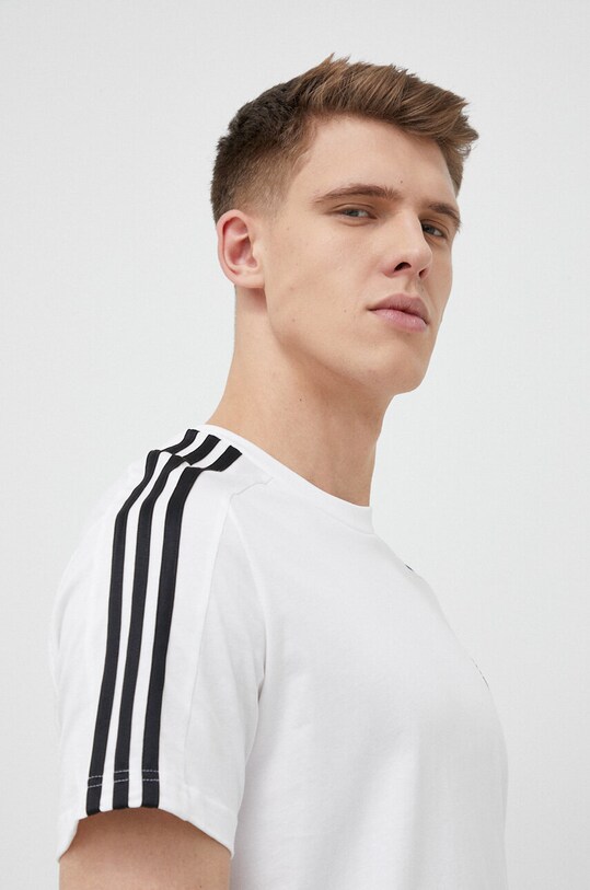 adidas t-shirt bawełniany Essentials biały IC9336