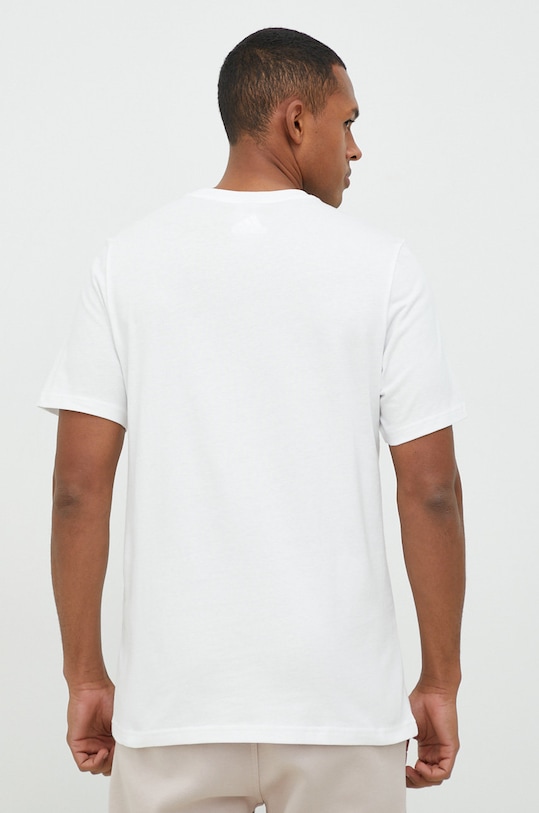 Odzież adidas t-shirt bawełniany Essentials IC9349 biały