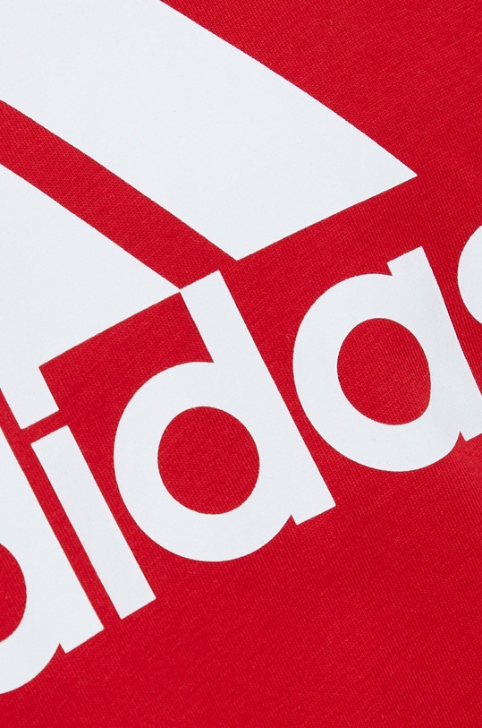 adidas t-shirt bawełniany Essentials IC9352 czerwony