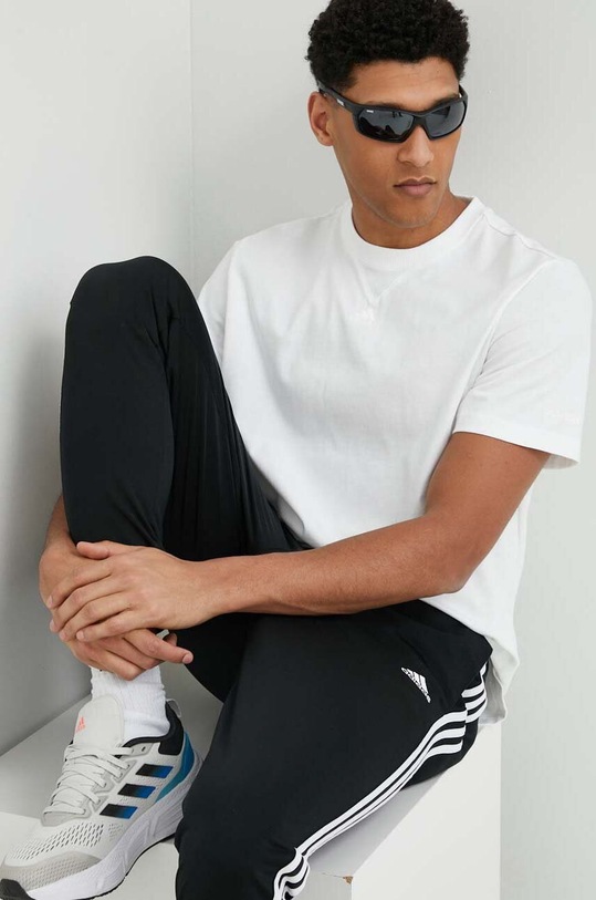 adidas t-shirt bawełniany IC9788 biały SS23