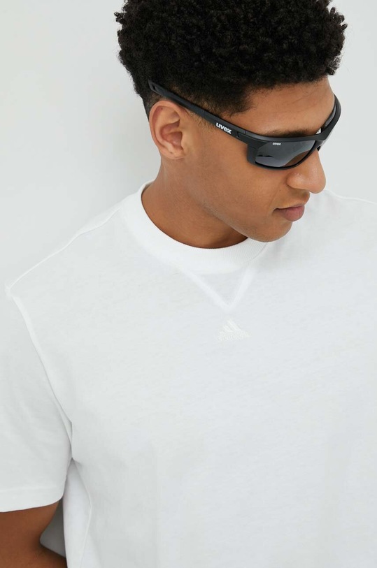 adidas t-shirt bawełniany biały IC9788