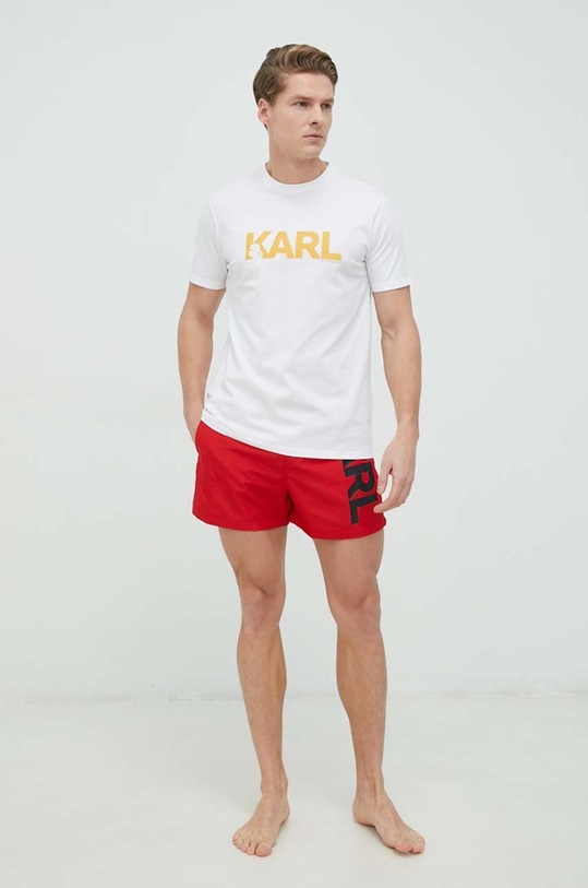 Karl Lagerfeld t-shirt bawełniany 230M2211 biały AA00