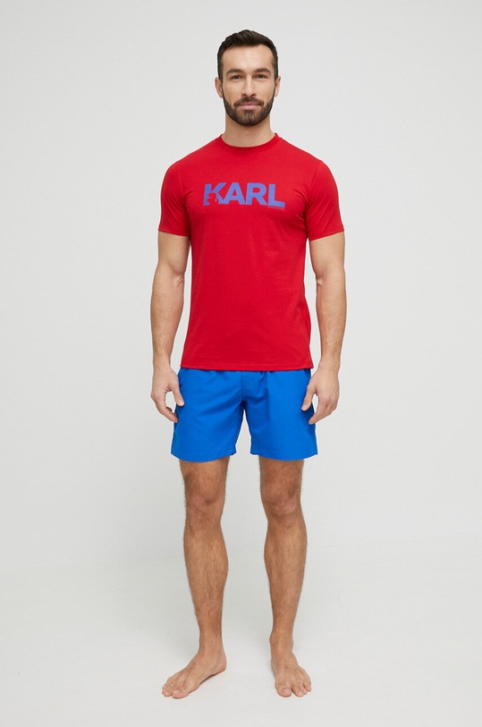 Karl Lagerfeld t-shirt bawełniany 230M2211 czerwony AA00