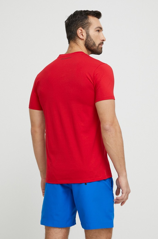 Odzież Karl Lagerfeld t-shirt bawełniany 230M2211 czerwony