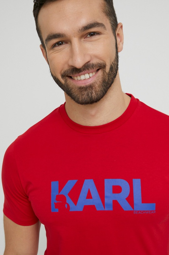Karl Lagerfeld t-shirt bawełniany czerwony 230M2211