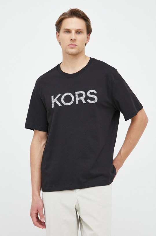 Michael Kors t-shirt bawełniany aplikacja czarny CR351BWFV4