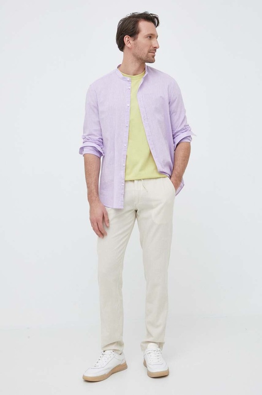 Bavlněné tričko Calvin Klein K10K111127.PPYX žlutá SS23