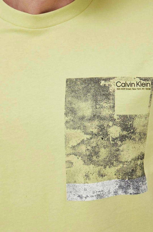 Bavlněné tričko Calvin Klein K10K111127.PPYX žlutá