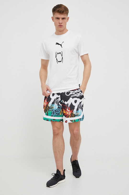 Хлопковая футболка Puma 538569 белый SS23