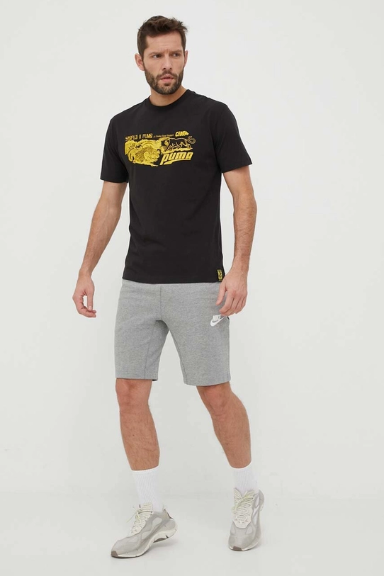 Puma t-shirt bawełniany X STAPLE 539935 czarny SS23