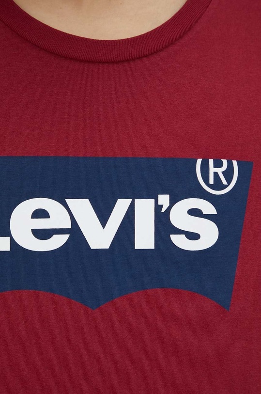 Βαμβακερό μπλουζάκι Levi's 22491.1190 μπορντό