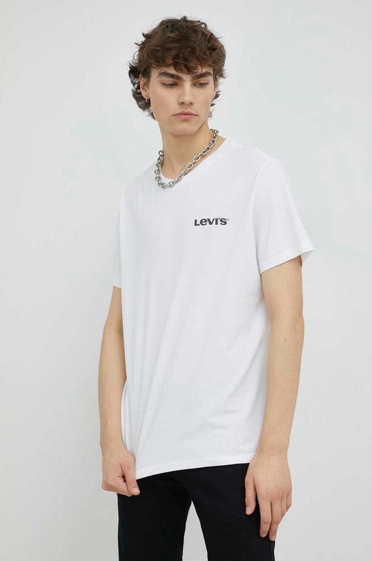 Bavlnené tričko Levi's biela 22491.1191