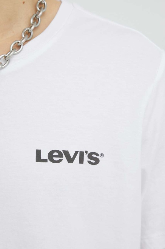 Bavlnené tričko Levi's 22491.1191 biela