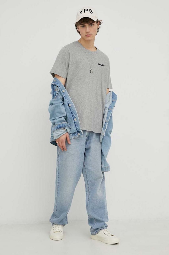 Βαμβακερό μπλουζάκι Levi's βαμβάκι γκρί 22491.1192