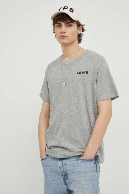 Ρούχα Βαμβακερό μπλουζάκι Levi's 22491.1192 γκρί