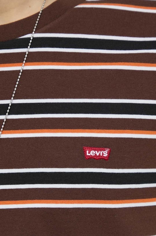 Levi's t-shirt bawełniany 56605.0148 brązowy