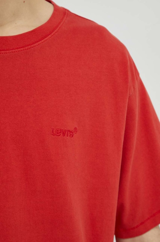Bombažna kratka majica Levi's A0637.0044 rdeča
