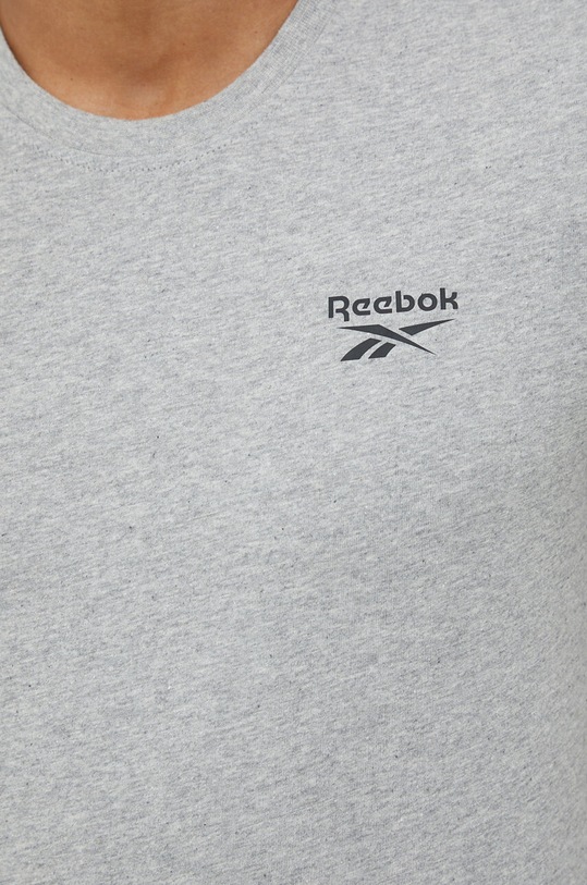 Бавовняна футболка Reebok HS7114 сірий