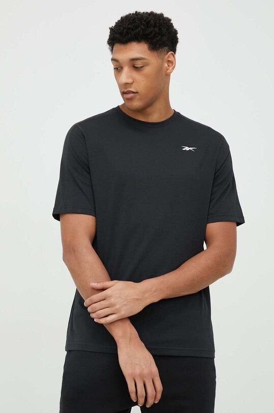 Reebok t-shirt treningowy regular czarny HT1702