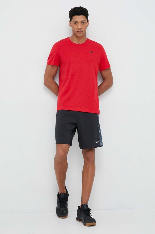 Бавовняна футболка Reebok IL3697 червоний AW23