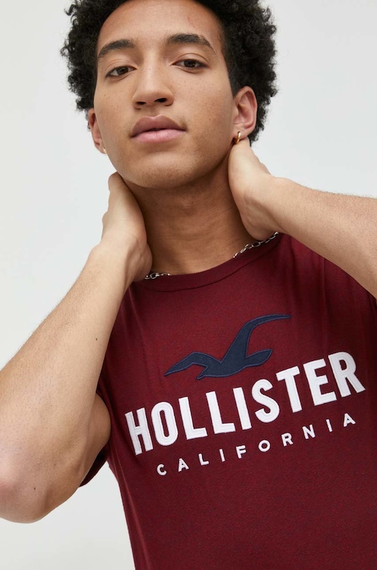 Hollister Co. t-shirt pozostałe bordowy KI323.3026.520