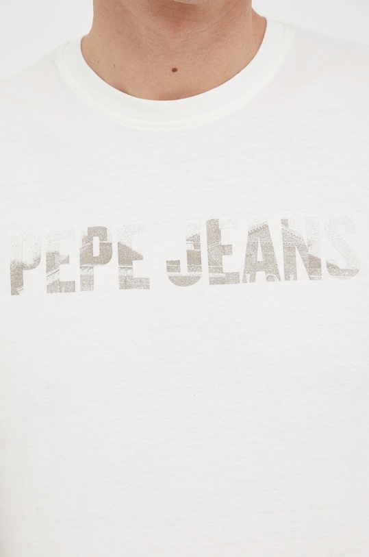 Pepe Jeans t-shirt bawełniany PM508693.803 beżowy