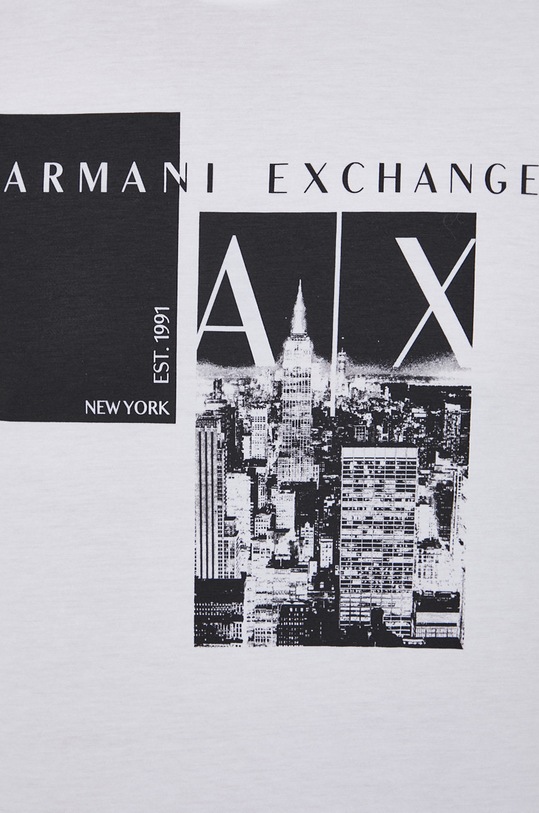 Armani Exchange t-shirt bawełniany 3RZTAB.ZJA5Z biały