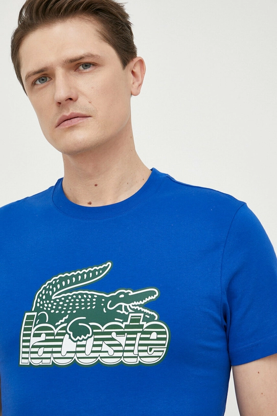 Lacoste tricou din bumbac albastru TH5070