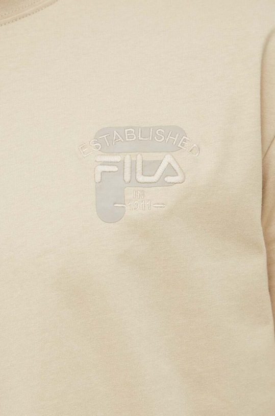 Fila t-shirt bawełniany FAM0331 beżowy