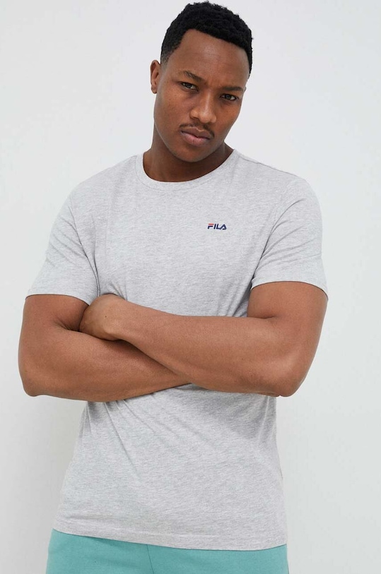Bavlněné tričko Fila Brod 2-pack FAM0083.SS23 šedá SS23