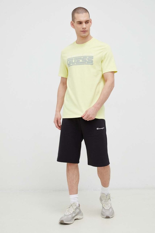 Guess t-shirt bawełniany Z3GI07.K8FQ4 żółty SS23