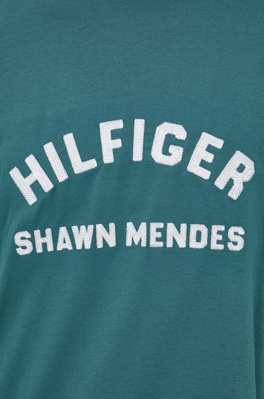 Tommy Hilfiger t-shirt x Shawn Mendes MW0MW31189.PPYX turkusowy