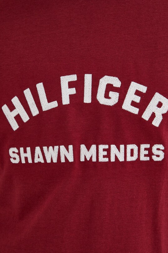 Tommy Hilfiger t-shirt x Shawn Mendes MW0MW31189.PPYX bordowy