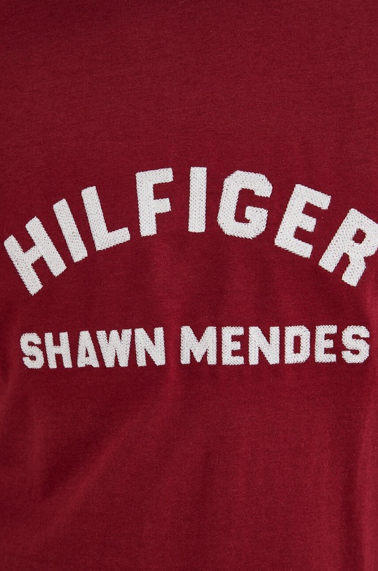 Tričko Tommy Hilfiger x Shawn Mendes MW0MW31189.PPYX burgundské
