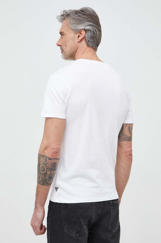 Ρούχα Βαμβακερό μπλουζάκι Guess M3GI56.K9RM3 λευκό