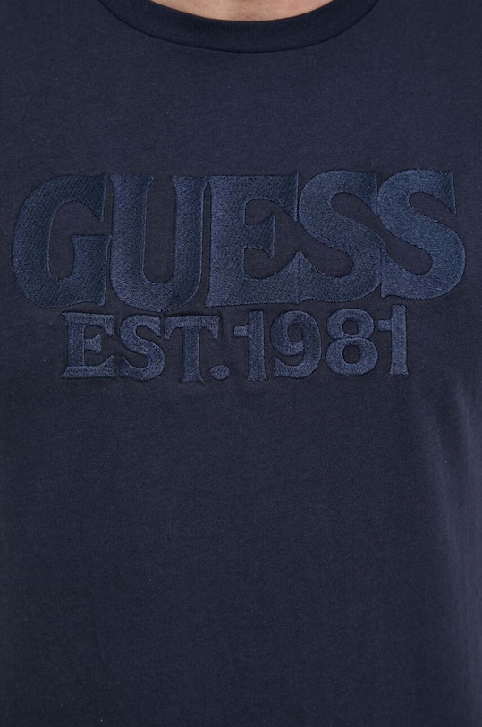 Guess t-shirt bawełniany M3GI56.K9RM3 granatowy