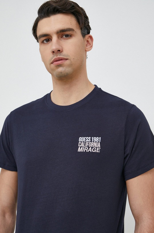 Odzież Guess t-shirt bawełniany M3GI16.I3Z14 granatowy