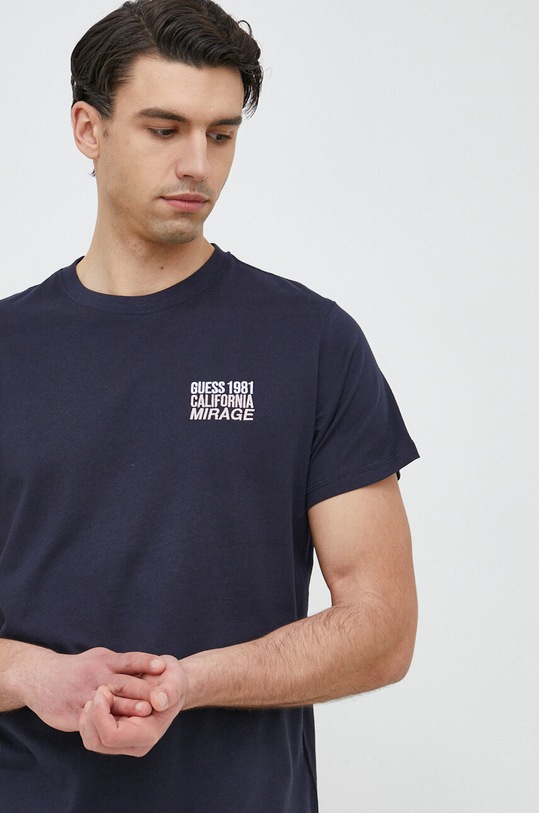 Guess t-shirt bawełniany granatowy M3GI16.I3Z14