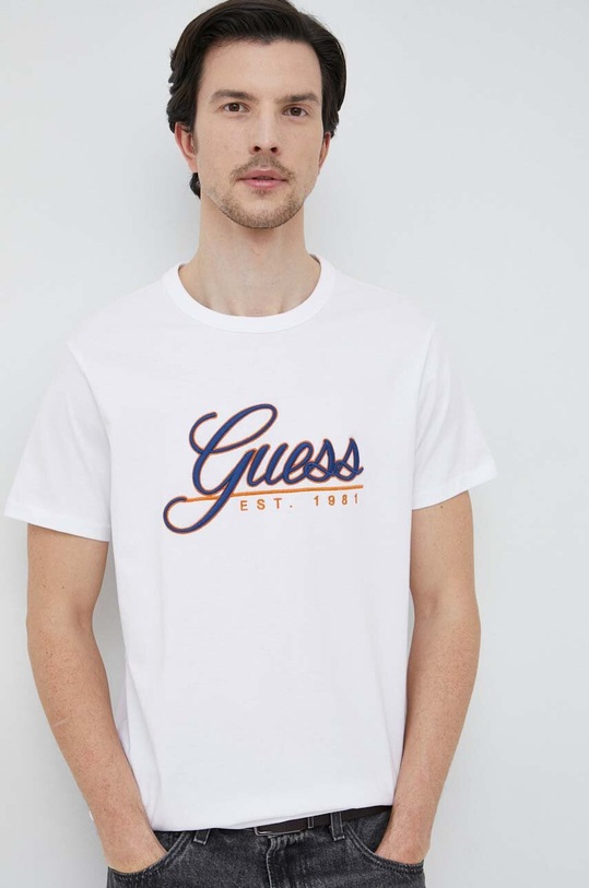 Guess t-shirt bawełniany biały M3GI25.K8FQ4
