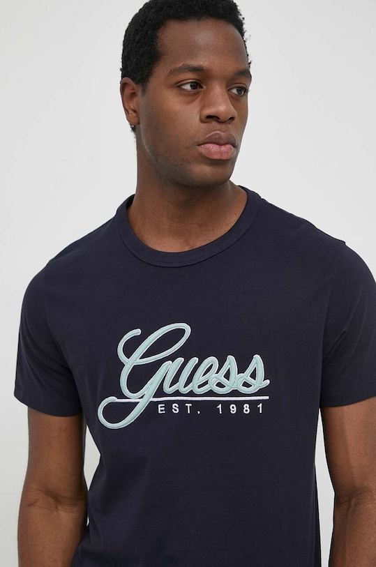 Guess t-shirt bawełniany regular granatowy M3GI25.K8FQ4
