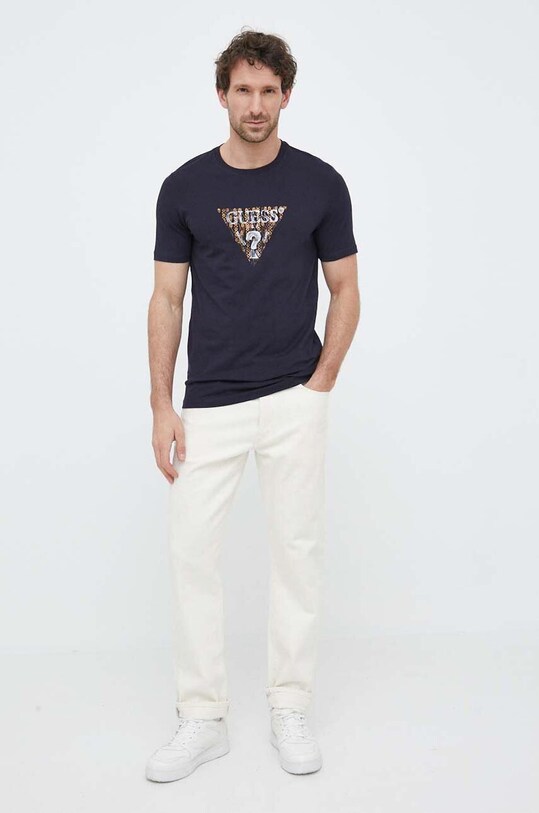 Guess t-shirt M3GI23.J1314 granatowy SS23