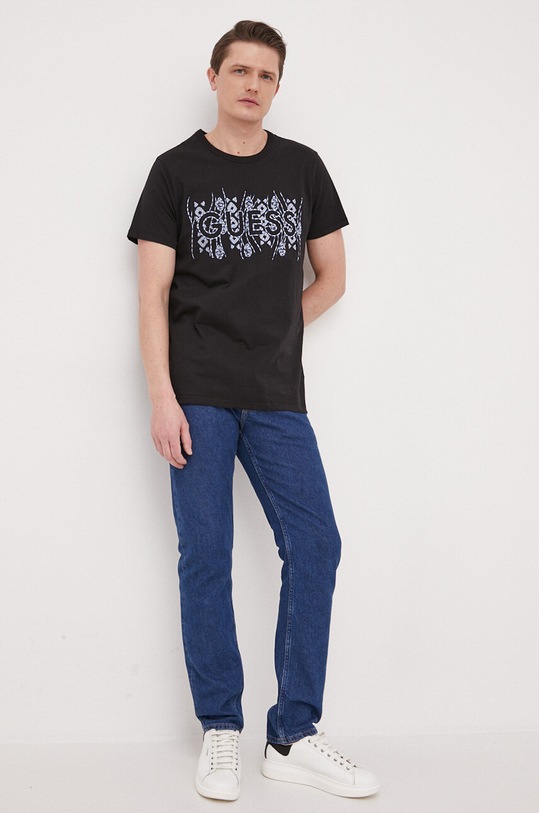Guess t-shirt bawełniany M3GI15.K8FQ4 czarny SS23