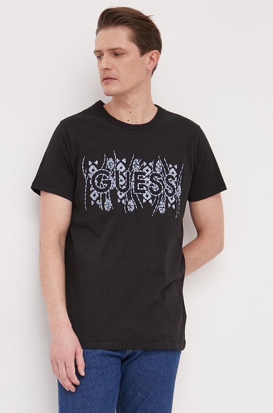 Guess t-shirt bawełniany czarny M3GI15.K8FQ4