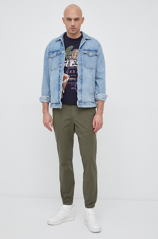 Bavlněné tričko Guess M3GI38.KBDL0 námořnická modř SS23