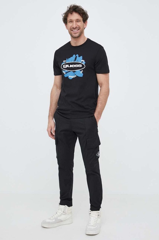 Guess t-shirt bawełniany M3GI61.K9RM1 czarny SS23