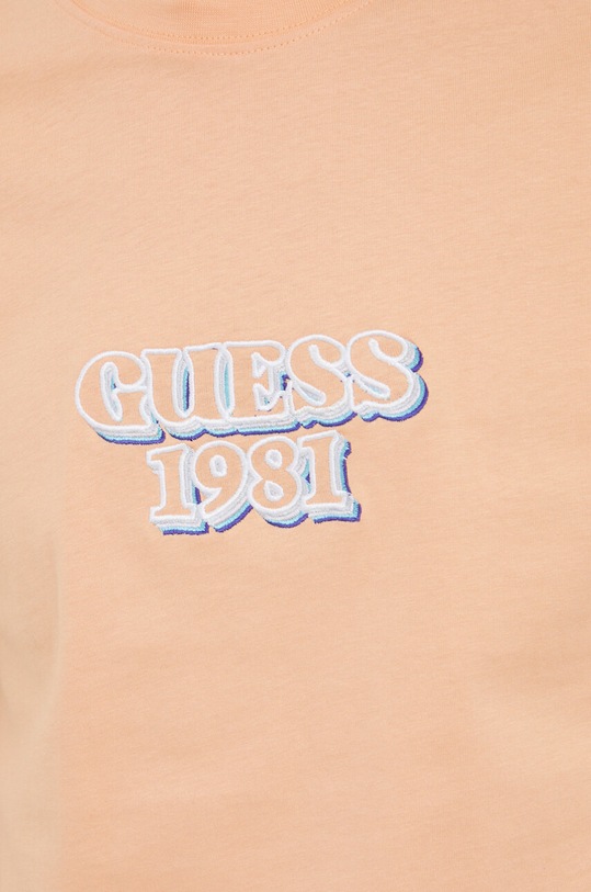 Guess t-shirt bawełniany pomarańczowy M3GI30.K8FQ4