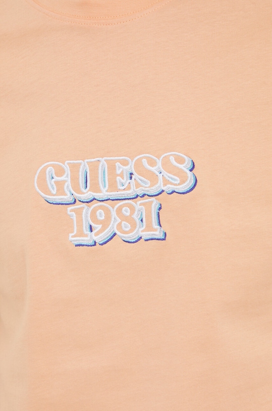 Guess t-shirt bawełniany pomarańczowy M3GI30.K8FQ4