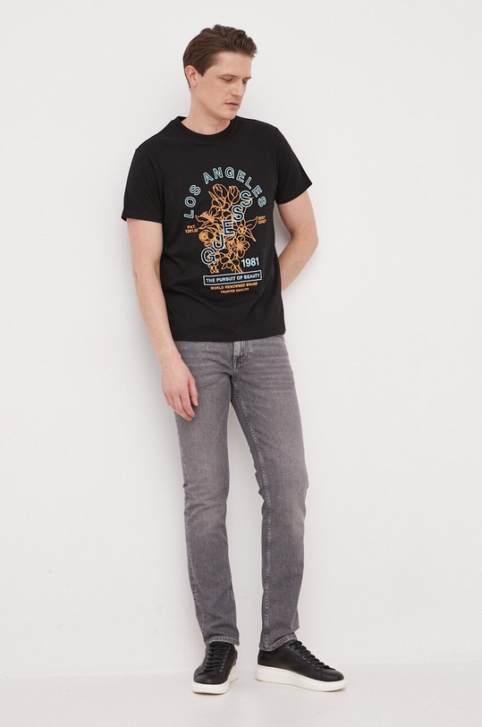 Guess t-shirt bawełniany M3GI35.K8FQ4 czarny SS23