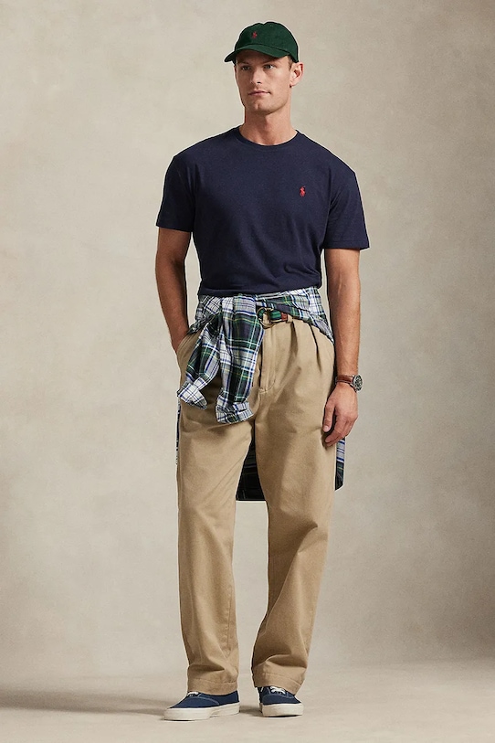 Odzież Polo Ralph Lauren t-shirt bawełniany 710707087 granatowy