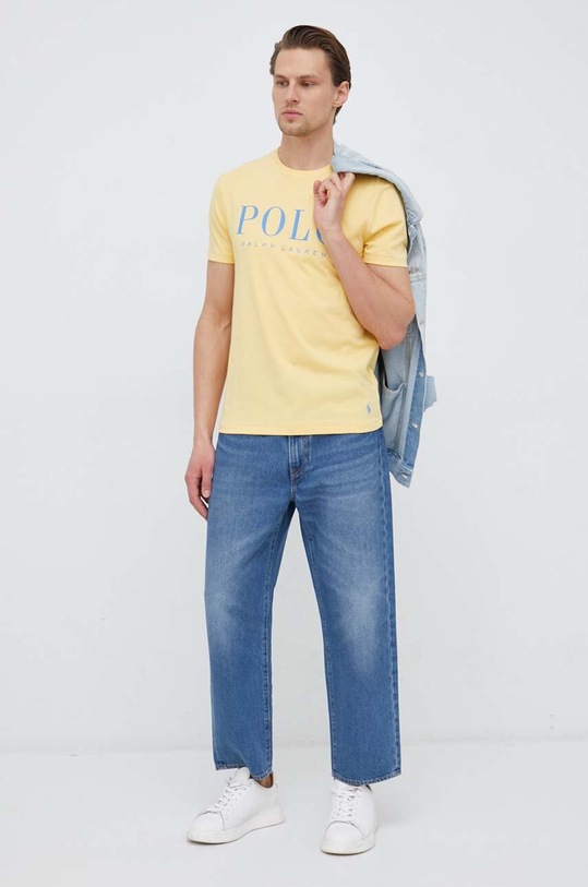 Polo Ralph Lauren t-shirt bawełniany 710860829 żółty SS23